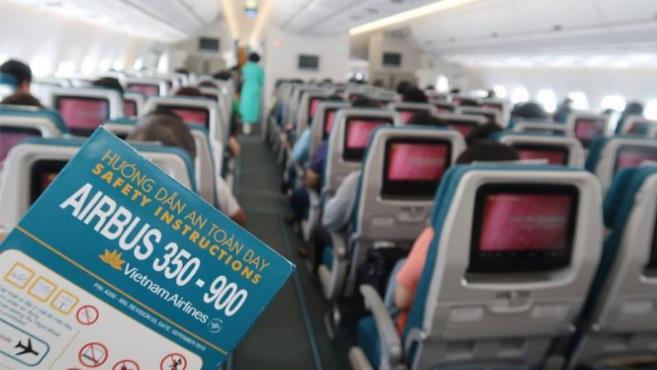 Nội thất hiện đại trên máy bay A359 của Vietnam Airlines